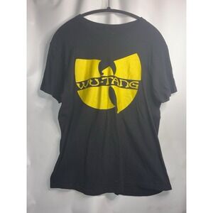 Wu-Tang Clan T-Shirt Size Large Black Yellow Logo Graphic Promo Rap Hip Hop Tee